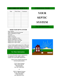 your septic system - Kane County Health Department
