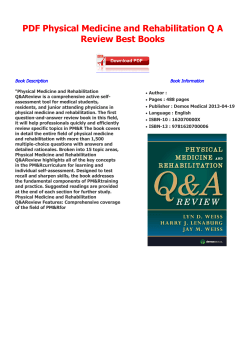 PDF Physical Medicine and Rehabilitation QA