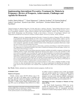 Implementing Intermittent Preventive Treatment for