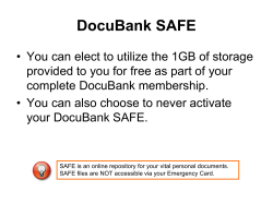 Setting Up Your SAFE