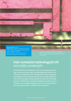 Inter-connection technology for UV and visible wavelengths