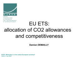 EU ETS: allocation of CO2 allowances and competitiveness