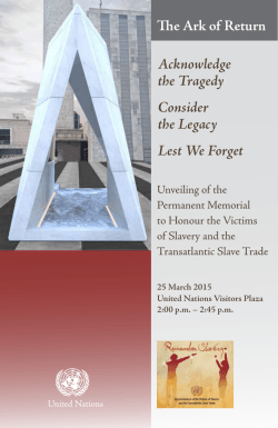 Acknowledge the Tragedy Consider the Legacy Lest We Forget