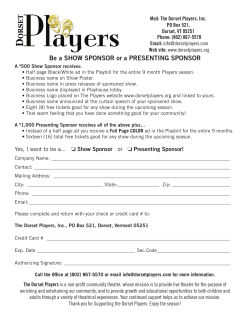 Be a SHOW SPONSOR or a PRESENTING SPONSOR