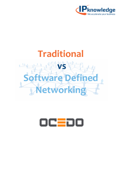 Traditional vs Software Defined Networking