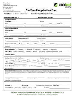 Gas Permit Application Form