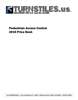Pedestrian Access Control 2015 Price Book