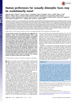 Human preferences for sexually dimorphic faces may be