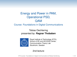 Energy and Power in PAM, Operational PSD, QAM