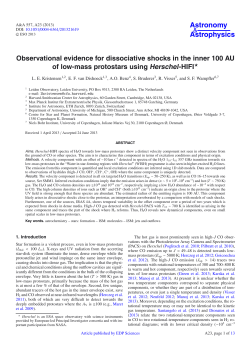 Observational evidence for dissociative shocks in the inner 100 AU