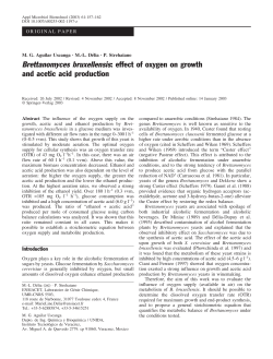 Brettanomyces bruxellensis: effect of oxygen on