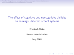 The effect of cognitive and noncognitive abilities on earnings