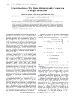 Determination of the three-dimensional orientation of single molecules