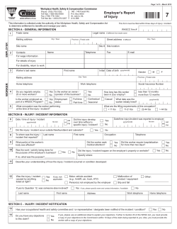 Employer`s Report of Injury