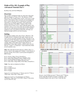 Fields of Fire 101: Example of Play (Advanced Tutorial) Part 1