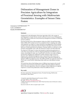 Delineation of Management Zones in Precision Agriculture by