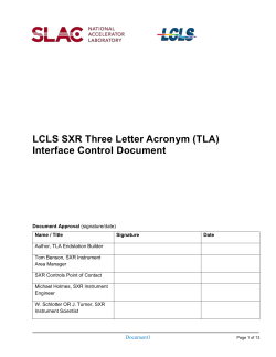 LCLS SXR End Station ICD Template