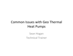 Common Issues with Geo Thermal Heat Pumps
