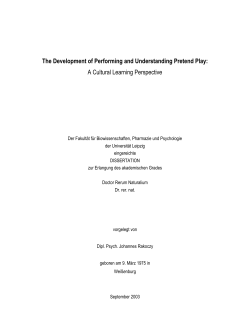 The Development of Performing and Understanding Pretend Play: A
