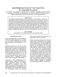 bioremediation of tnt wastes by higher plants