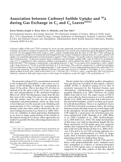 Association between Carbonyl Sulfide Uptake