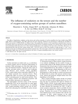 The influence of oxidation on the texture and the number of oxygen