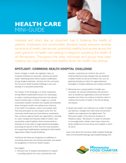 health care mini-guide - Minnesota Food Charter