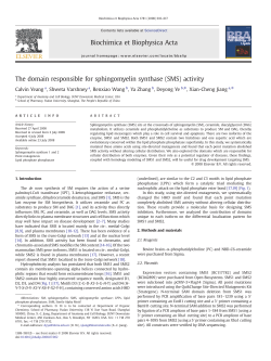 The domain responsible for sphingomyelin synthase (SMS) activity