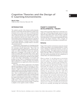 C Cognitive Theories and the Design of E