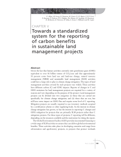 Towards a standardized system for the reporting of carbon benefits