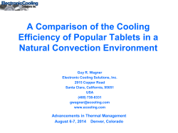 A Comparison of the Cooling Efficiency of Popular