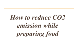 How to reduce CO2 emission while preparing food
