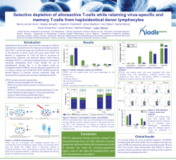 Poster ISCT 2016 - Selective depletion of alloreactive T