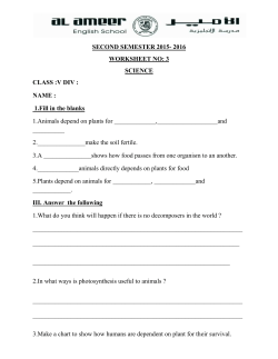 SECOND SEMESTER 2015- 2016 WORKSHEET NO: 3