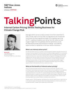 Talking Points: Internal Carbon Pricing: Stress Testing Business for
