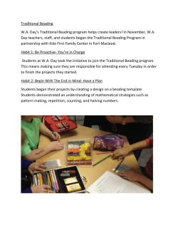 Traditional Beading - WA Day Elementary School