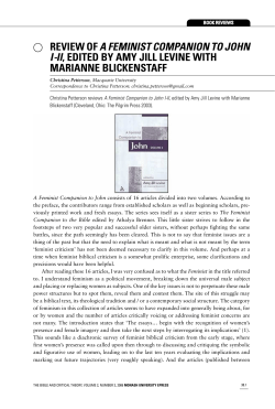 review of a feminist companion to john i