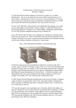 A Short History of `Howard and Sons of Berners St`