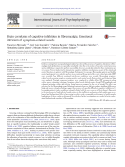 Brain correlates of cognitive inhibition in fibromyalgia