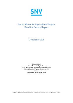Baseline Survey Report - Projects
