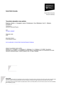 Heriot-Watt University Two-photon absorption cross sections
