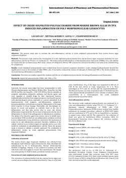effect of crude sulphated polysaccharide from marine brown algae in