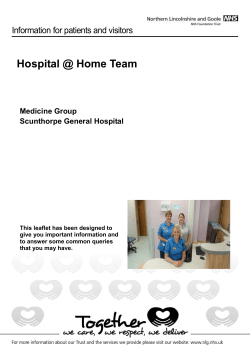 Hospital @ Home Team - Northern Lincolnshire and Goole NHS