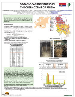 Organic Carbon Stocks in the Chernozems of Serbia
