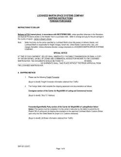 Shipping instructions for AMPAC-ISP UK LAE