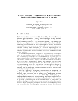 Formal Analysis of Hierarchical State Machines