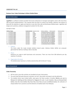 LOGISFLEET Pte Ltd Business Case: Using Technology to Deliver