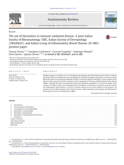 The use of biosimilars in immune-mediated disease: A