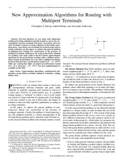 New Approximation Algorithms for Routing with
