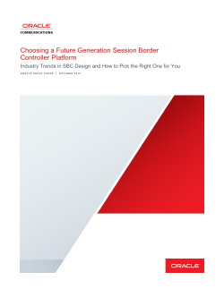 Choosing a Future Generation Session Border Controller